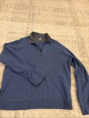 Polo by Ralph Lauren Blue Half-Zip Sweatshirt with Red Pony